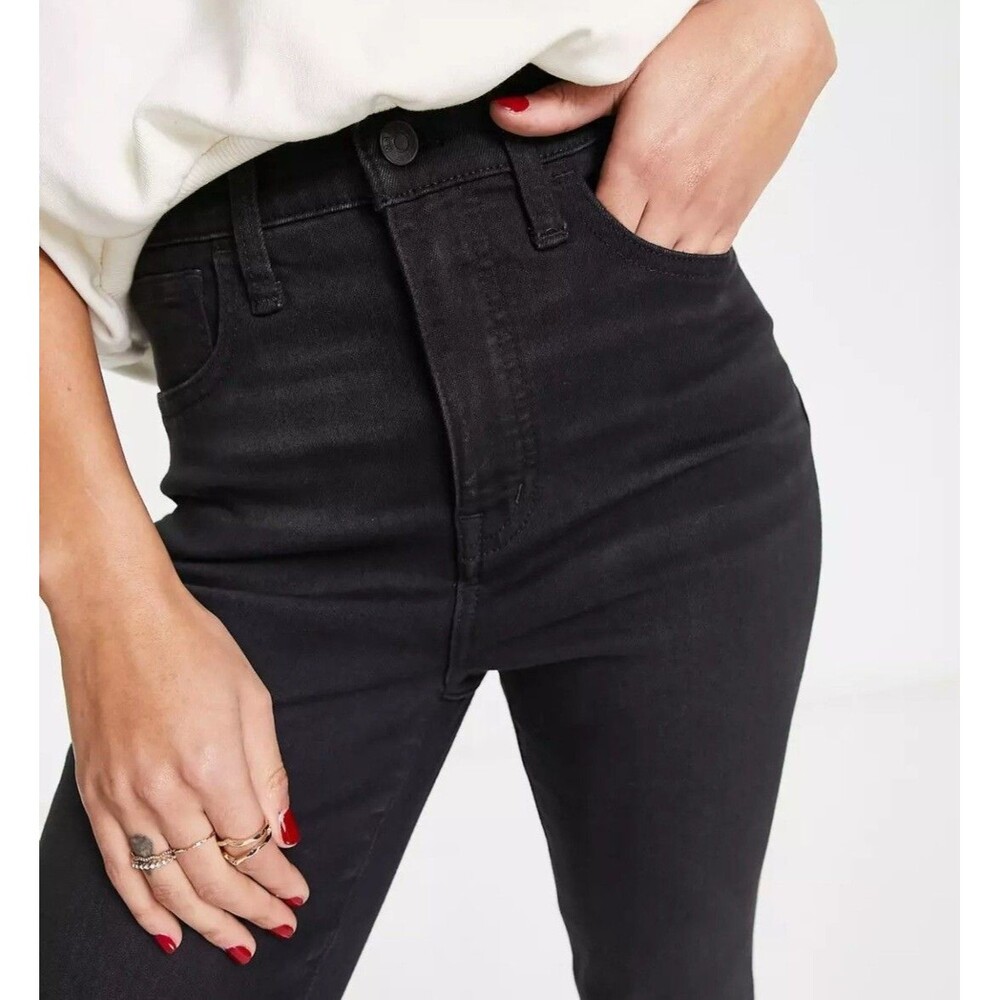 Madewell Women's Size 26 Black Jeans Roadtripper Stretch Cotton Skinny Mid-Rise - Picture 3 of 8